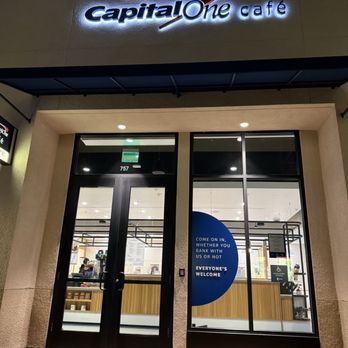 Capital One Café - All are welcome in according to the sign, depending on the cashier you get to serve you - Coffee & Tea Near Me - Irvine, California