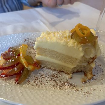 Osteria Rustica - Absolutely incredible limoncello cake (minus a bite or two) - Italian Near Me - Bunnell, Florida