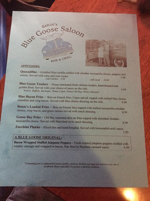 Menu photo 5 The Blue Goose Saloon Pittsburgh, PA Menu photo 5 The Blue Goose Saloon Pittsburgh, PA
