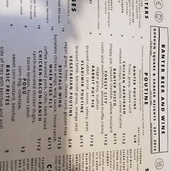 Banter - Poutineries Near Me - Shaker Heights, Ohio