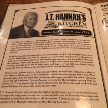 JT Hannah's Kitchen - Lovely story! - American Near Me - Pigeon Forge, Tennessee