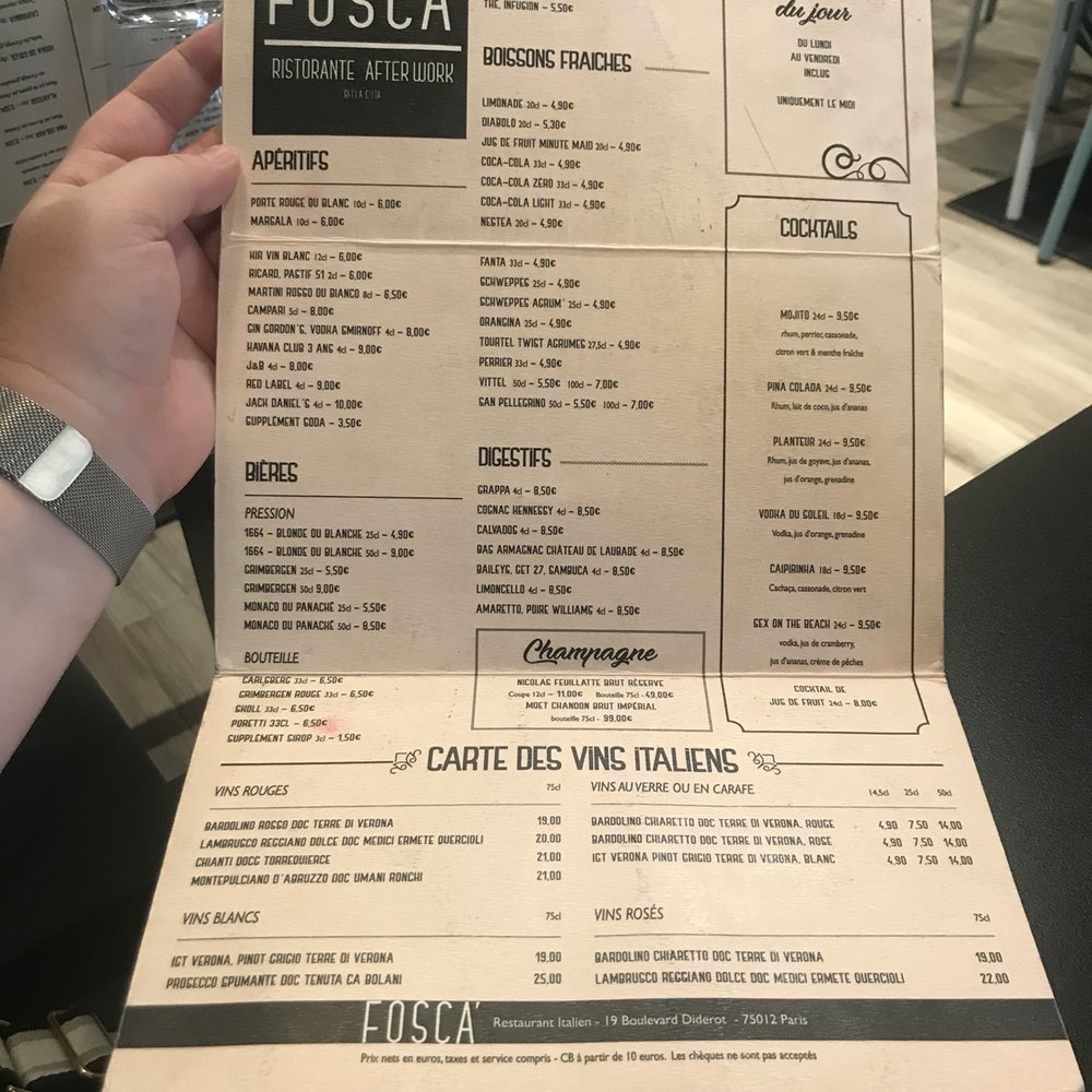 Fosca - Italian Near Me - Paris, 75 Fosca - Italian Near Me - Paris, 75