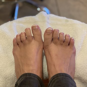 Luxe Nails & Spa - My beautiful simple gel French tip pedicure. - Nail Salons Near Me - Georgetown, Kentucky