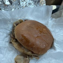 Mobil - Bbq pork sandwich. $13.