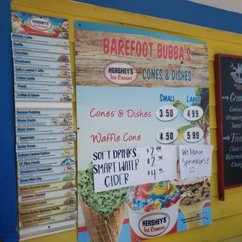 Barefoot Bubbas - Menu - Ice Cream & Frozen Yogurt Near Me - Harbor Island, South Carolina Barefoot Bubbas - Menu - Ice Cream & Frozen Yogurt Near Me - Harbor Island, South Carolina