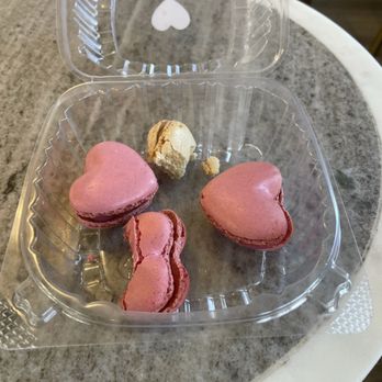 The Bep Teahouse - The macarons are delicious here. We got 5 macarons. As you can see there were two Vanilla and three Raspberry. They were all delicious! - Coffee & Tea Near Me - Johns Creek, Georgia