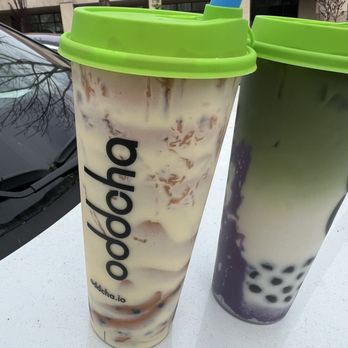Oddcha - Matcha boba and cream brûlée boba! So yummy! - Bubble Tea Near Me - Reno, Nevada