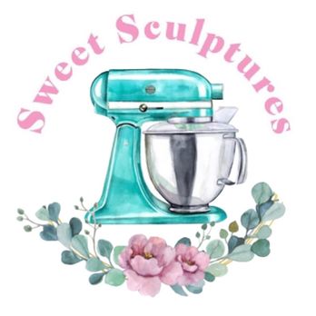 Sweet Sculptures - a blue mixer and pink flowers - Custom Cakes Near Me Sweet Sculptures - a blue mixer and pink flowers - Custom Cakes Near Me