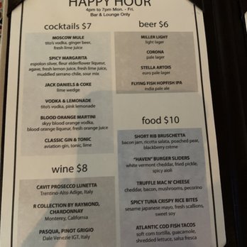HAVEN Riverfront Restaurant & Bar - Happy hour menu - New American Near Me - Edgewater, New Jersey HAVEN Riverfront Restaurant & Bar - Happy hour menu - New American Near Me - Edgewater, New Jersey