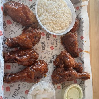 Bonchon Webster - West Bay Area Blvd - 6 wings 2 drums rice pickled radish and cucumber wasabi - Asian Fusion Near Me - Webster, Texas Bonchon Webster - West Bay Area Blvd - 6 wings 2 drums rice pickled radish and cucumber wasabi - Asian Fusion Near Me - Webster, Texas
