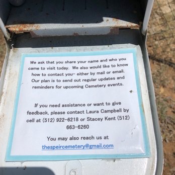 Speir Cemetery - Contact information - Funeral Services & Cemeteries Near Me - Elgin, Texas