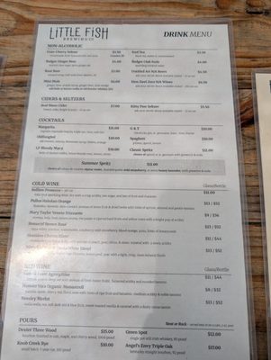 Menu photo 2 Little Fish Brewing Company Athens, OH