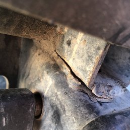 Who in their right mind wouldn't detach the trailer while doing a break job with weight on it this is what happens Who in their right mind wouldn't detach the trailer while doing a break job with weight on it this is what happens