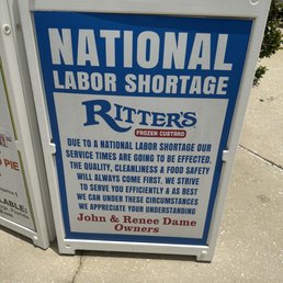 Signage out front as of 5/31/23
