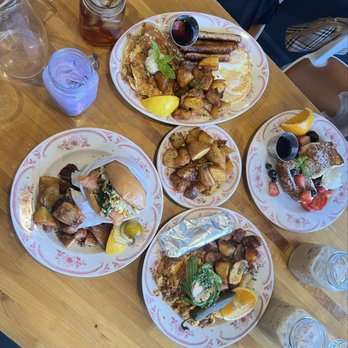 Plain Jane - Chive Bacon Pancake / Chorizo Ave. Scramble / California Burger + smoked salmon / ube latte / Pain de Mie Custardy French Toast (2 pcs) - Breakfast & Brunch Near Me - San Francisco, California Plain Jane - Chive Bacon Pancake / Chorizo Ave. Scramble / California Burger + smoked salmon / ube latte / Pain de Mie Custardy French Toast (2 pcs) - Breakfast & Brunch Near Me - San Francisco, California