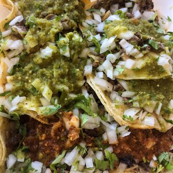 Taqueria El Tapatio - I got take away tacos today. Lengua, cabeza, y carnitas. Taste delicious.  The take-out box does steam up the tortillas a bit, get a fork. - Mexican Near Me - Burbank, California