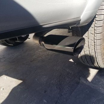 Moya's Mufflers & Radiators - Stylish Black Exhaust Tip. Team installed my Flowmaster Exhaust in less than 20 minutes. - Auto Customization Near Me - South Gate, California