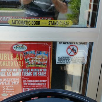 Sprouts Farmers Market - Another store with the "Hey Criminals! We're unarmed!" sign. - Grocery Near Me - Murfreesboro, Tennessee Sprouts Farmers Market - Another store with the "Hey Criminals! We're unarmed!" sign. - Grocery Near Me - Murfreesboro, Tennessee