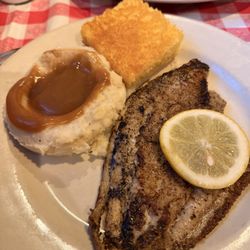 The Trace Grill - Grilled catfish mashed potatoes