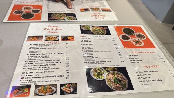 Menu photo 1 Streets Pho & Grill Escondido, CA Menu photo 1 Streets Pho & Grill Escondido, CA