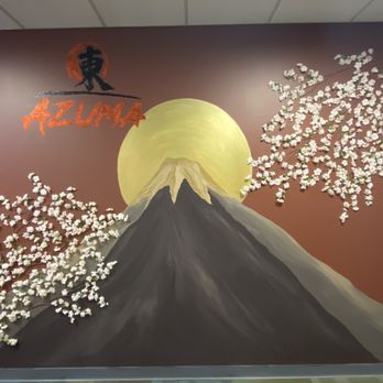 Azuma Sushi Bistro - Mural on wall - inside entrance - Sushi Bars Near Me - Malta, New York Azuma Sushi Bistro - Mural on wall - inside entrance - Sushi Bars Near Me - Malta, New York