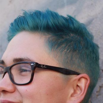 Enigma Salon - @cerabearflair Blue hairs get all the stares. Mr.Cera adores fashion colors! - Hair Salons Near Me - Reno, Nevada Enigma Salon - @cerabearflair Blue hairs get all the stares. Mr.Cera adores fashion colors! - Hair Salons Near Me - Reno, Nevada