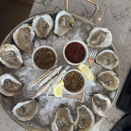 Oysters on the half shell Oysters on the half shell
