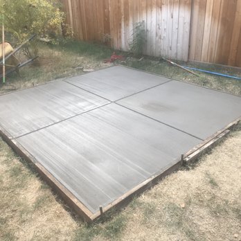 QV Landscaping & Maintenance - Concrete slab (10x10ft for shed). I built the box and took responsibility for its removal FYI - Masonry/Concrete Near Me - Elk Grove, California QV Landscaping & Maintenance - Concrete slab (10x10ft for shed). I built the box and took responsibility for its removal FYI - Masonry/Concrete Near Me - Elk Grove, California