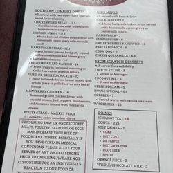 Red Bird Kitchen - Menu