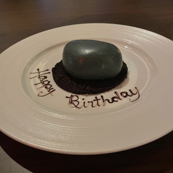 WAKUDA - Sad birthday dessert that could not even be comp'd for loyal patrons. - Japanese Near Me - Las Vegas, Nevada WAKUDA - Sad birthday dessert that could not even be comp'd for loyal patrons. - Japanese Near Me - Las Vegas, Nevada