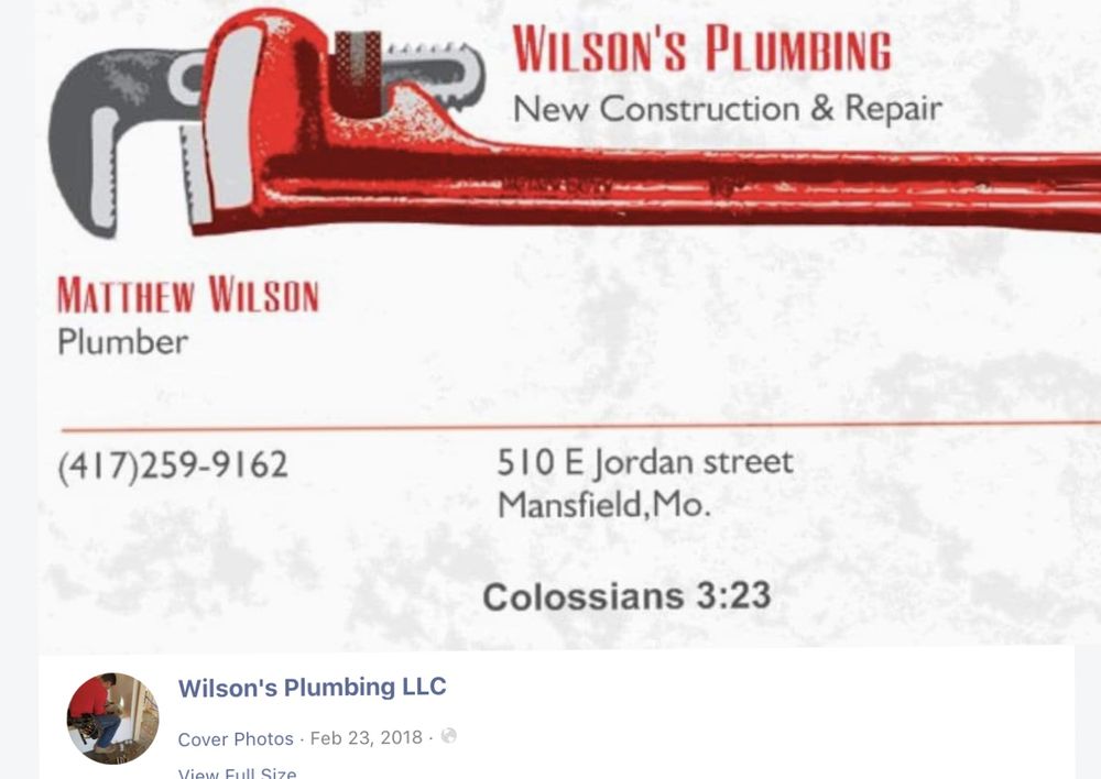 Slide of Wilson's Plumbing