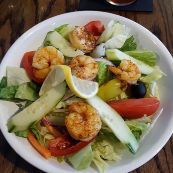 Fratello's - Large house salad with added shrimp - Italian Near Me - Spartanburg, South Carolina