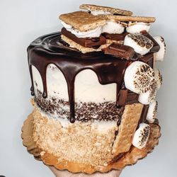 Dunn From Scratch - S'mores cake for hubby's bday!