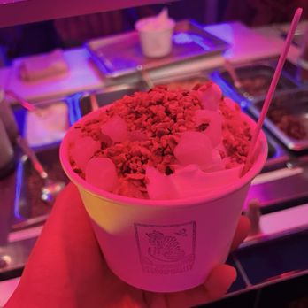 626 Ice Cream - Condensed milk, yakult flavored ice cream topped with praline hazelnut crunch, mochi, and feuilletine - Ice Cream & Frozen Yogurt Near Me - Arcadia, California 626 Ice Cream - Condensed milk, yakult flavored ice cream topped with praline hazelnut crunch, mochi, and feuilletine - Ice Cream & Frozen Yogurt Near Me - Arcadia, California