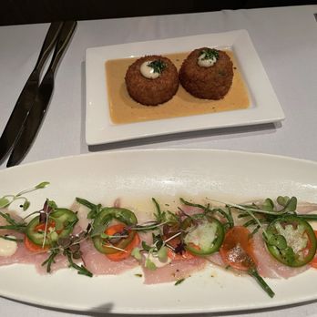 Roy's Waikiki - Kampachi Crudo Hawaii Kai Crab Cakes* - Hawaiian Near Me - Honolulu, Hawaii Roy's Waikiki - Kampachi Crudo Hawaii Kai Crab Cakes* - Hawaiian Near Me - Honolulu, Hawaii