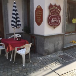 Caffè Alberto - L'insegna all'ingresso