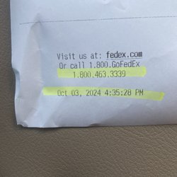 FedEx Ship Center - Receipt of proof ; time & location
