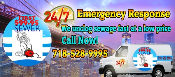 99.95 Sewer Service and Drain Plumbing Logo