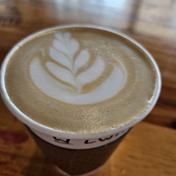 Blue Box Cafe - Lavender White Mocha Latte = - Coffee & Tea Near Me - Elgin, Illinois