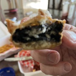 Inside of a fried Oreo