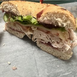 Gluten free onion bagel with Turkey cranberry