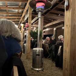 Churchview Farm - Curtain lowered and outdoor heaters are a must in cooler temperatures.