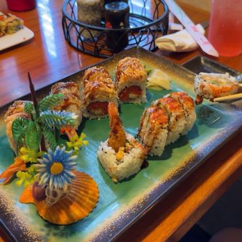 Osaka Sushi Bar - C8. Shrimp Tempura Roll SP8. Angry Dragon Roll - Japanese Near Me - Montgomery, Alabama Osaka Sushi Bar - C8. Shrimp Tempura Roll SP8. Angry Dragon Roll - Japanese Near Me - Montgomery, Alabama
