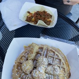 1/2 Chorizo Egg & Queso Waffle