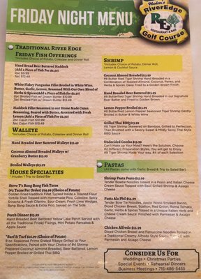 Menu photo 1 RiverEdge Golf Course Marshfield, WI