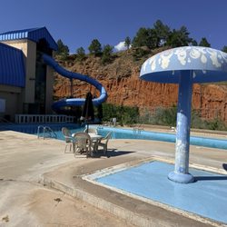 Evans Plunge - Closed outdoor pool.