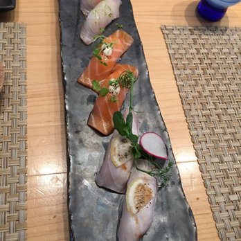 MF Sushi - Hamachi signature, sake signature, and kampachi signature - Sushi Bars Near Me - Houston, Texas