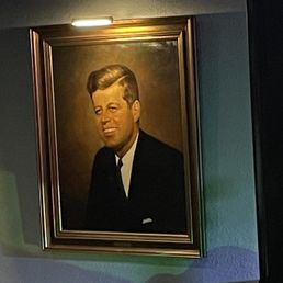 JFK featured on the wall next door @ the Knights of Columbus where we retired after dinner for drinks & dancing!