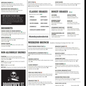 Broderick - Menu - Burgers Near Me - Walnut Creek, California