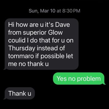 Superior Glow - Dave the technician identifying himself as being from Superior Glow - Auto Detailing Near Me Superior Glow - Dave the technician identifying himself as being from Superior Glow - Auto Detailing Near Me